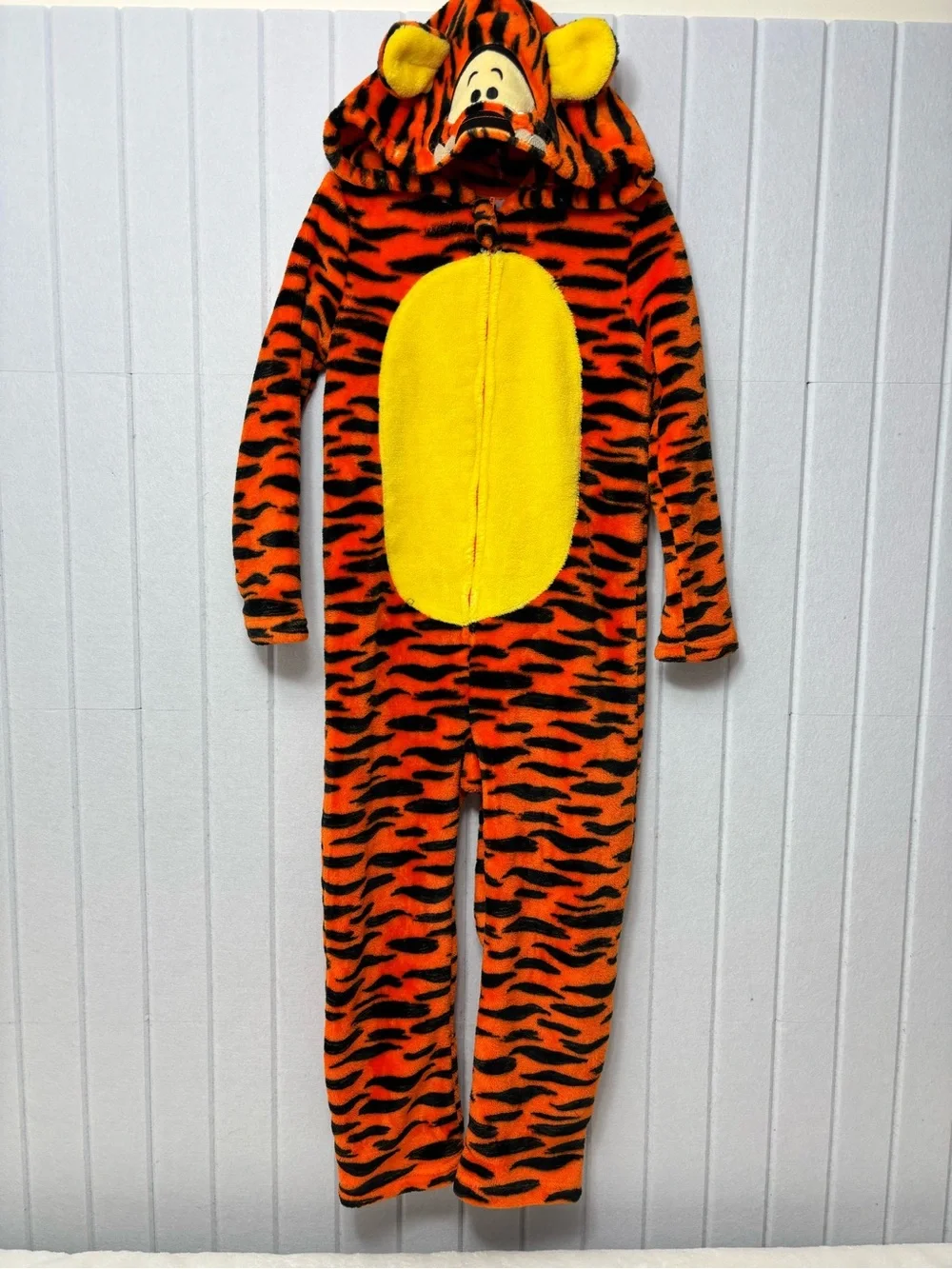 Disney Winnie the Pooh Tigger Fleece Zip Up Cosplay Coverall Tail Size 5 - Picture 6 of 14